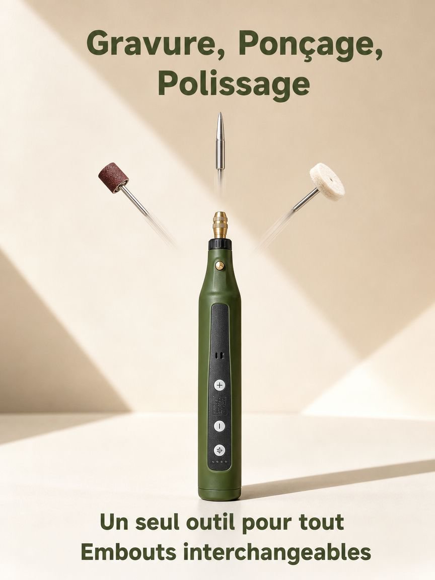 Perceuse électrique portable multifonction, kit de gravure et polissage pour jade et bois