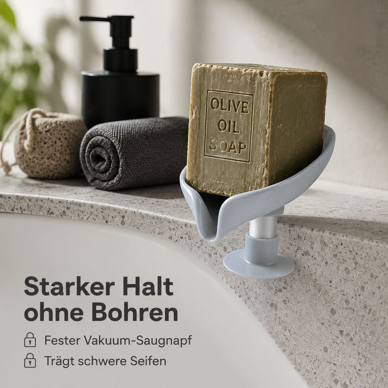 Haushalt Seifenablage mit Lotusblatt-Design