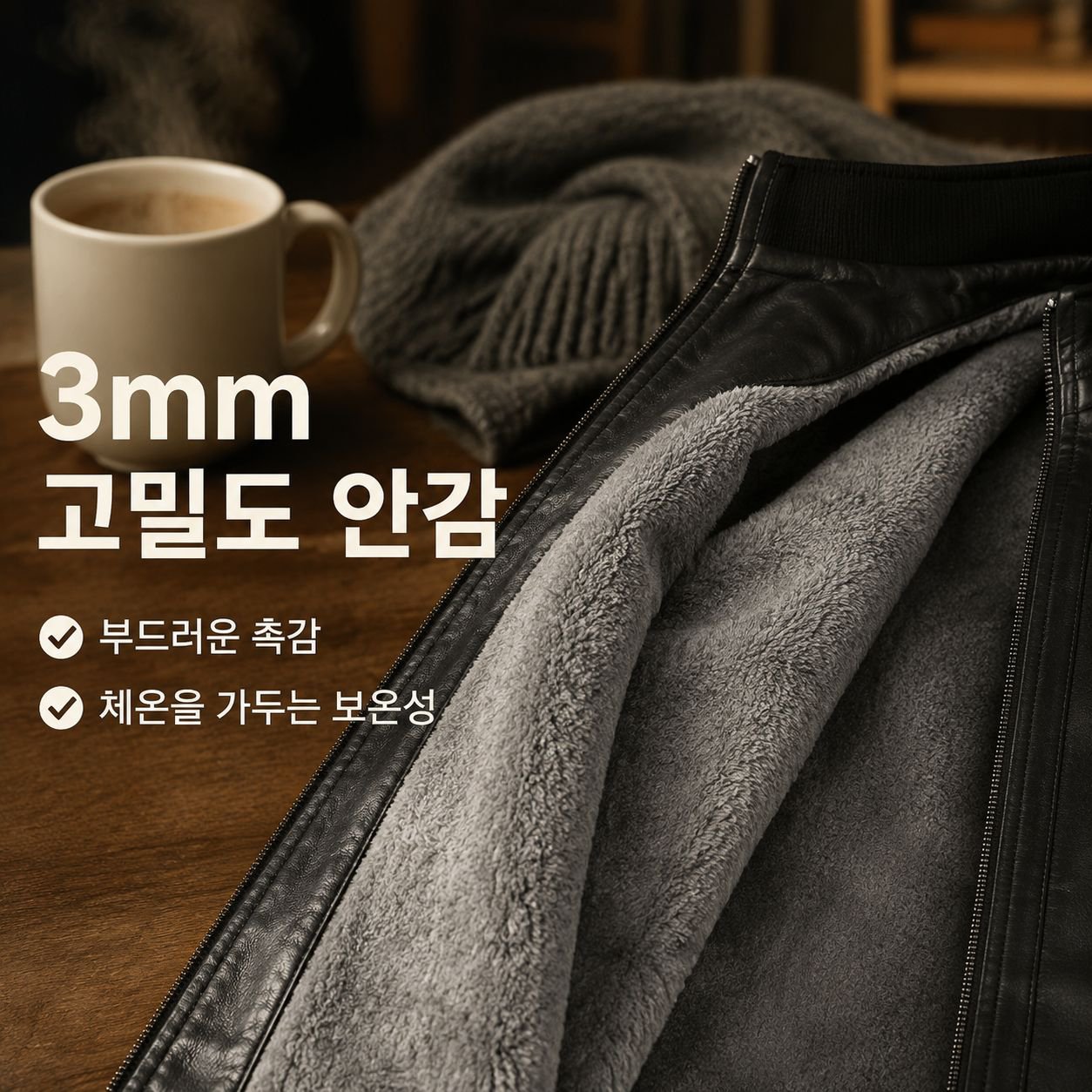 남성용 고급 가죽 재킷