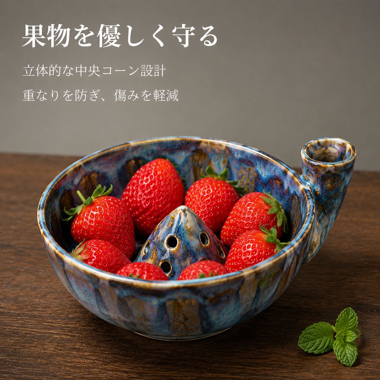 陶器製のフルーツバスケット