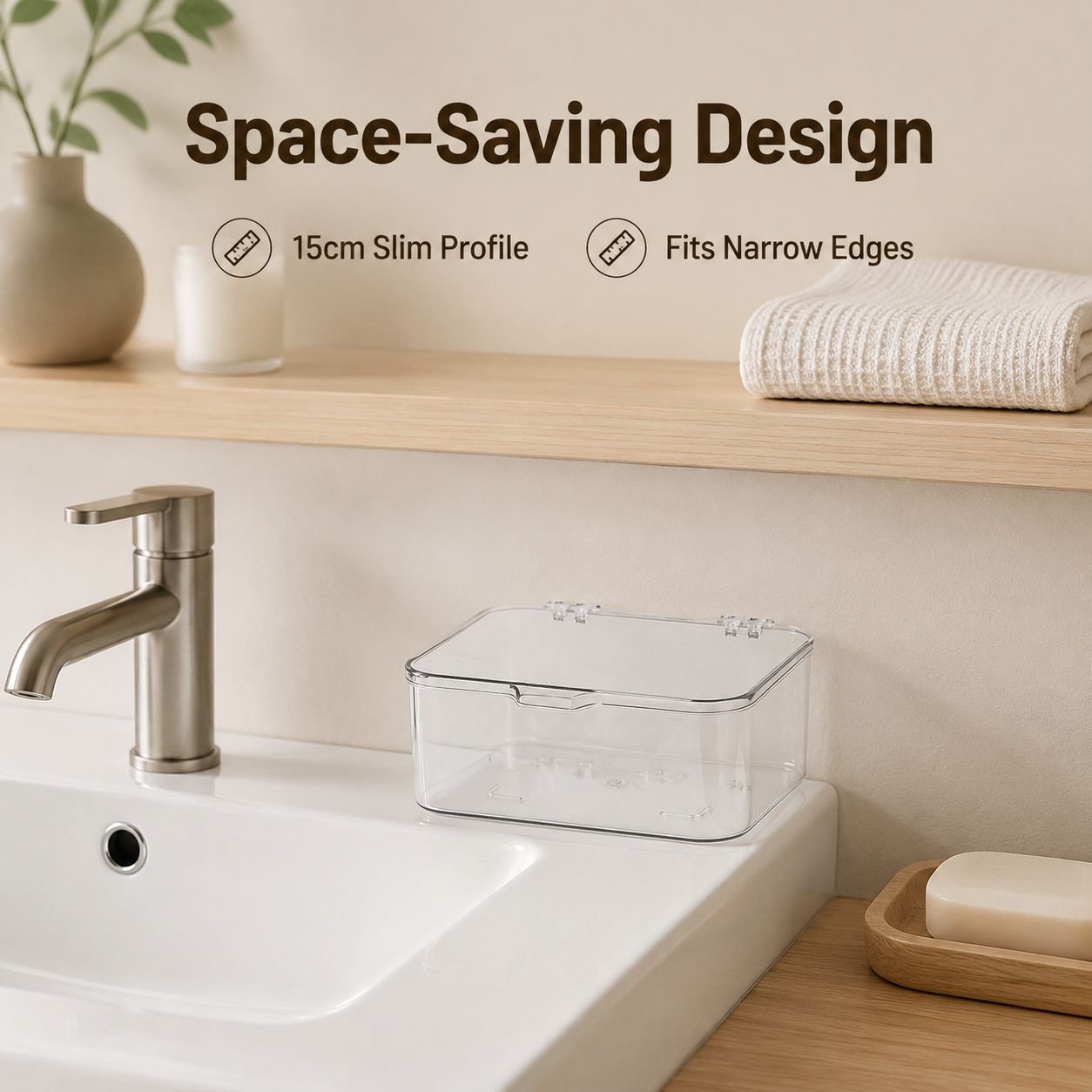 Transparent Dustproof Flip-Top Storage Box