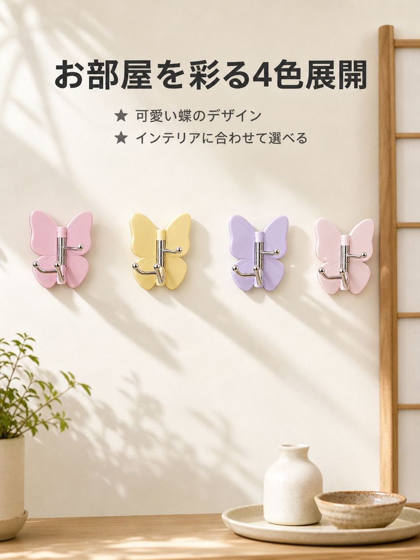 取り付け簡単な多機能フックの手順