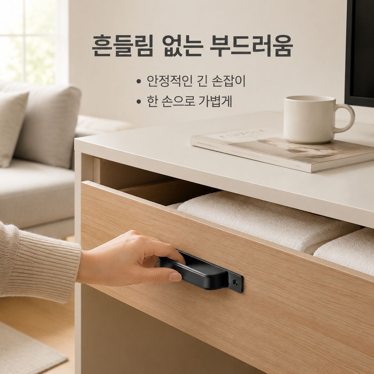 모던 심플 접착식 문창 손잡이