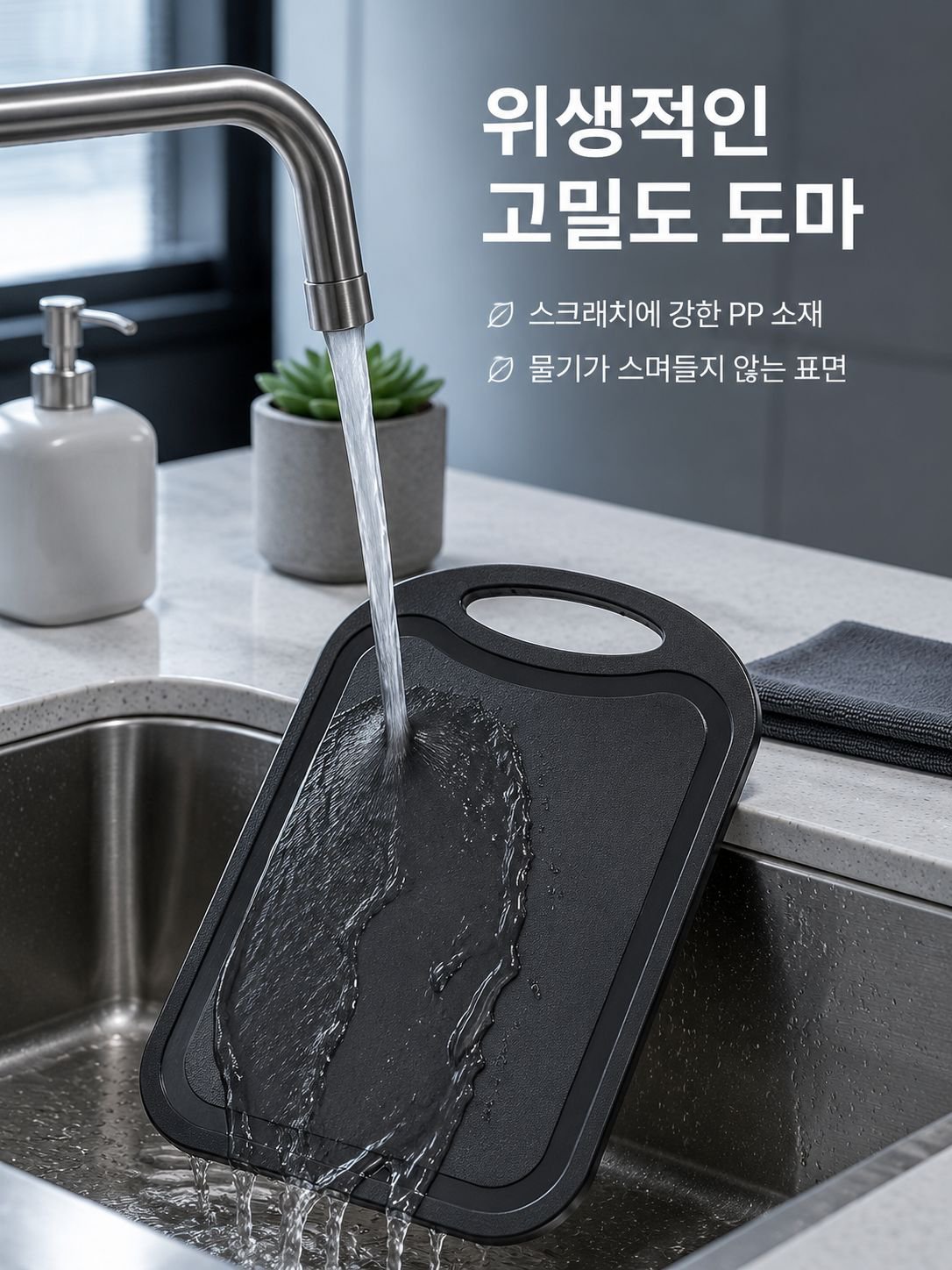 공간 절약형 주방칼 세트 설치 예시