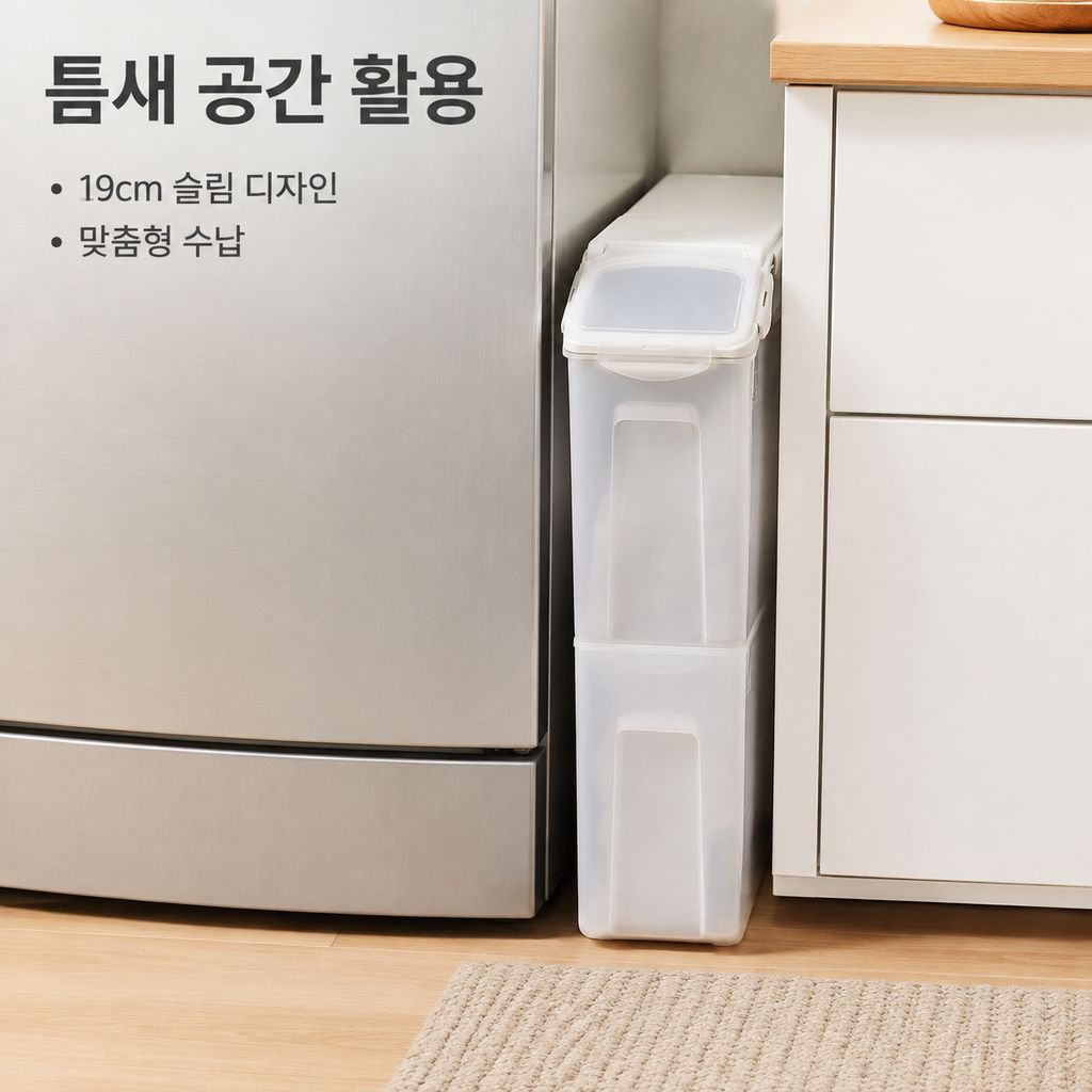 대용량 두꺼운 밀가루 보관통