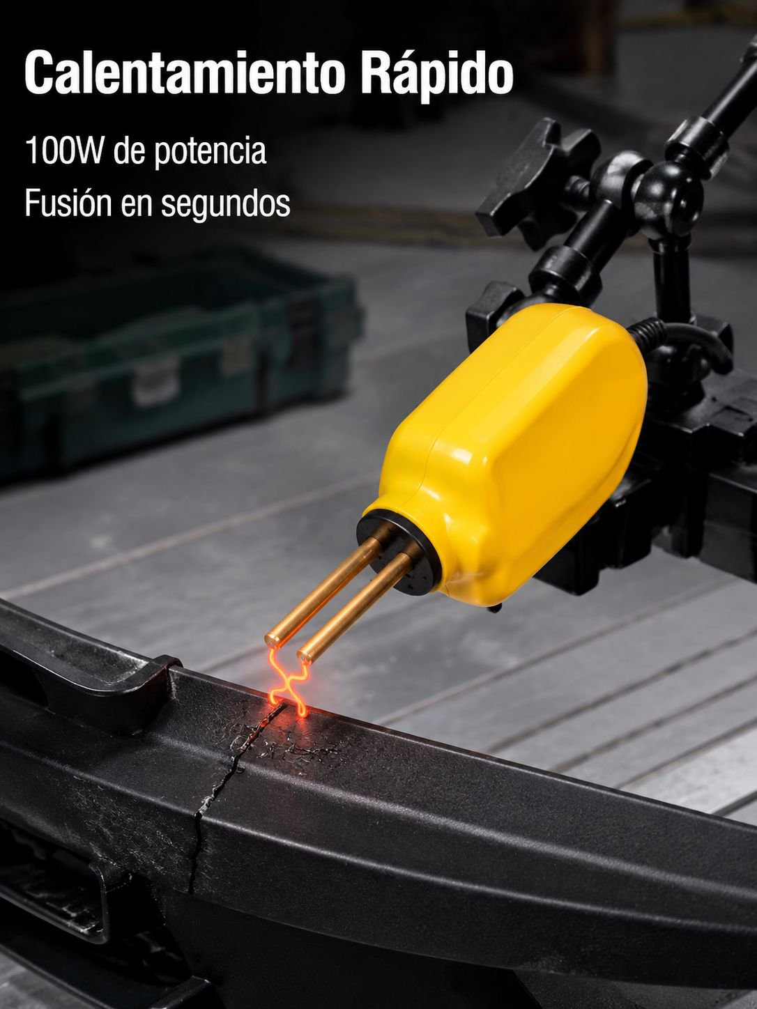 Equipo completo de soldadura de plástico con accesorios