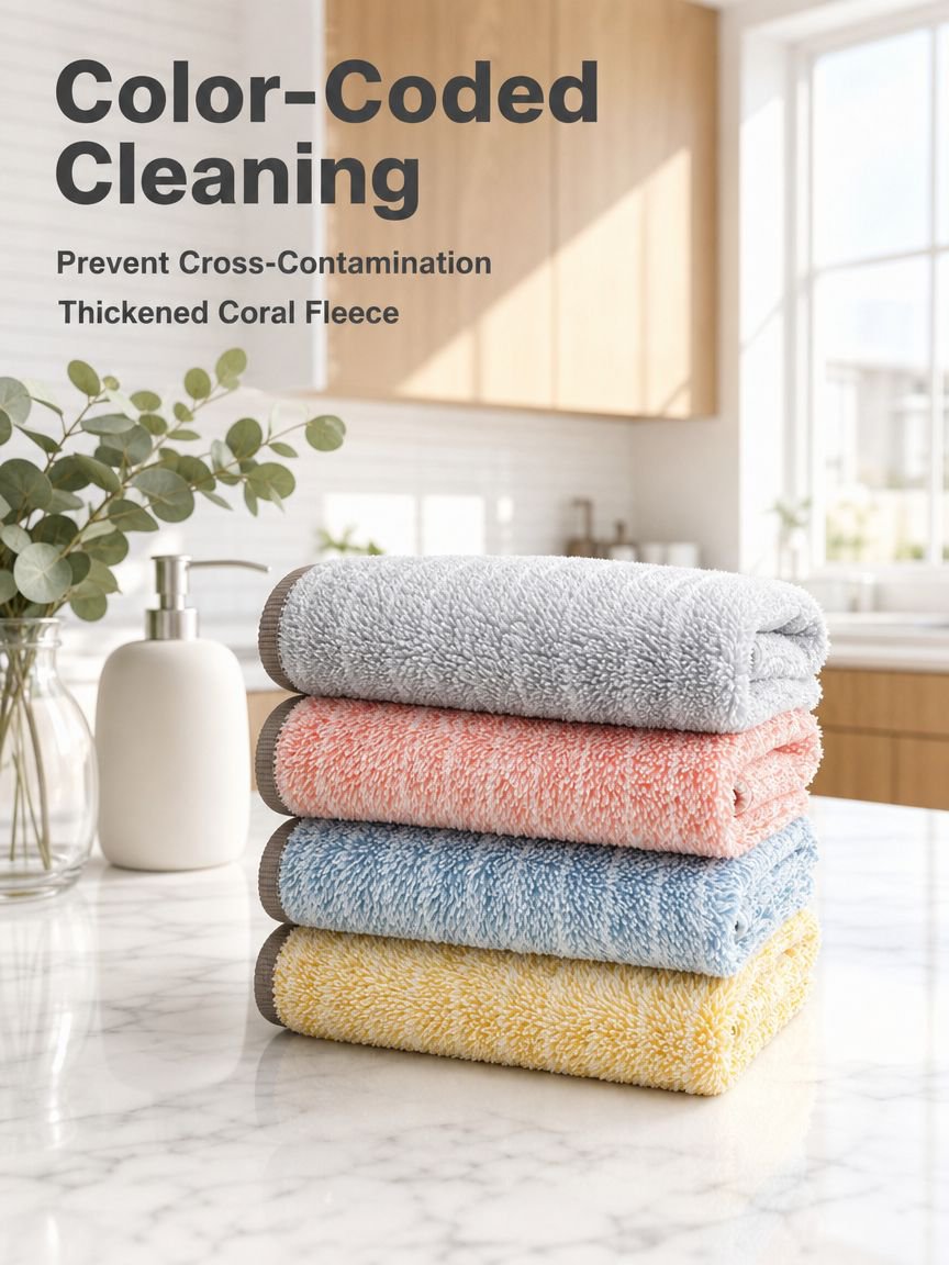 Thickened bamboo charcoal dishcloth