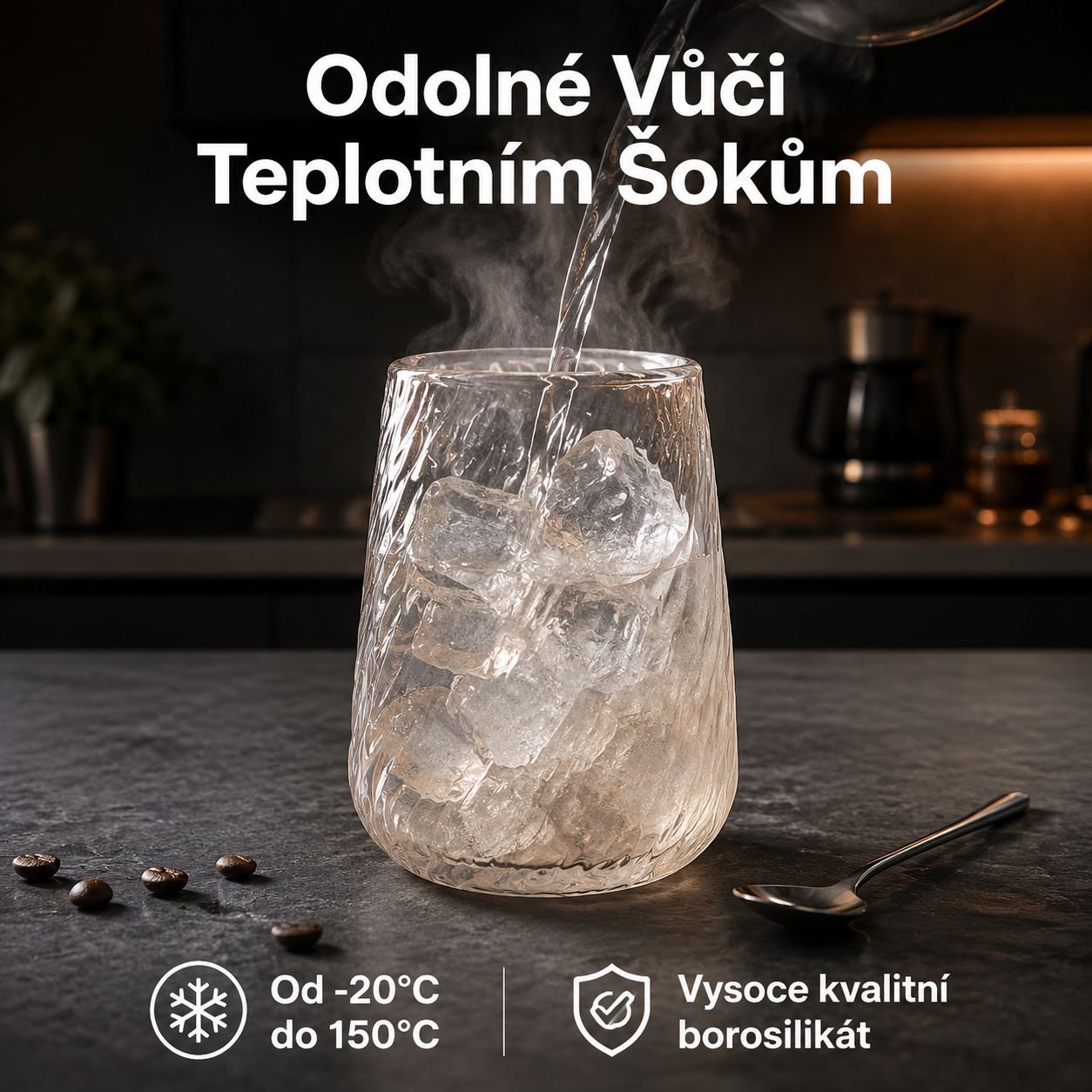 Domácí tepelně odolný zesílený průhledný skleněný hrnek na kávu jednoduchý jednovrstvý design