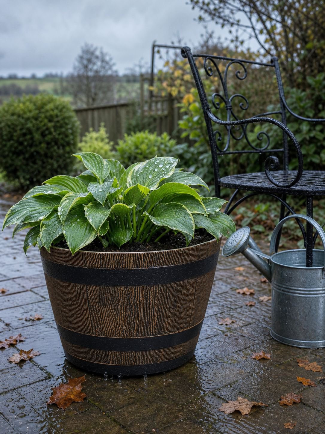 Large capacity plastic flower pot for garden