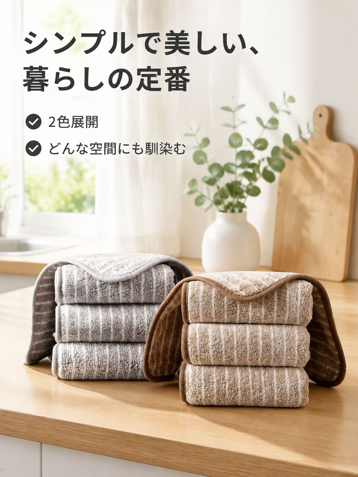 吸水性が高く、糸くずが出ず、お手入れが簡単なクリーニングタオル、ふきん、糸くずの出ないふきん