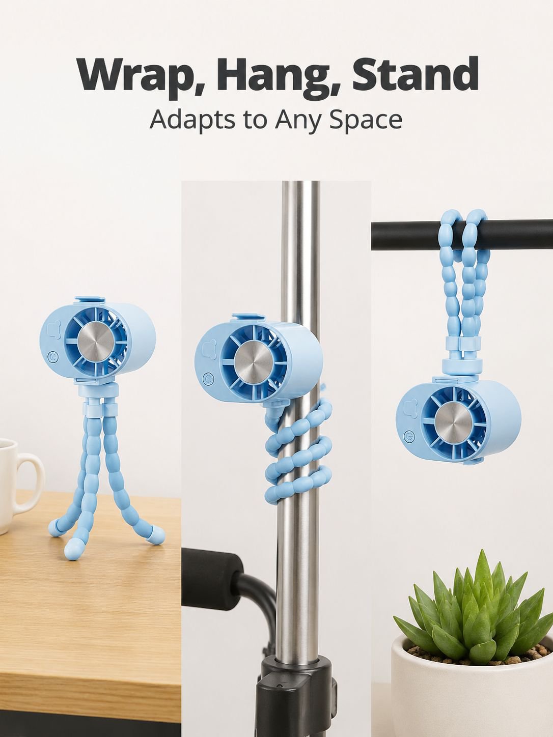 Portable Octopus-Shaped Multi-Use Fan