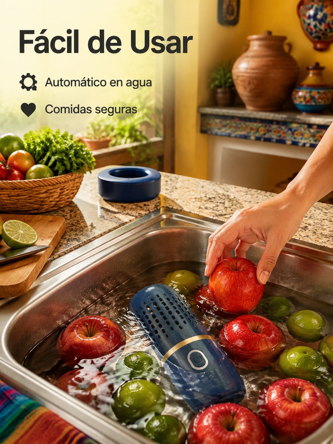 Purificador inalámbrico de frutas y verduras en cápsula