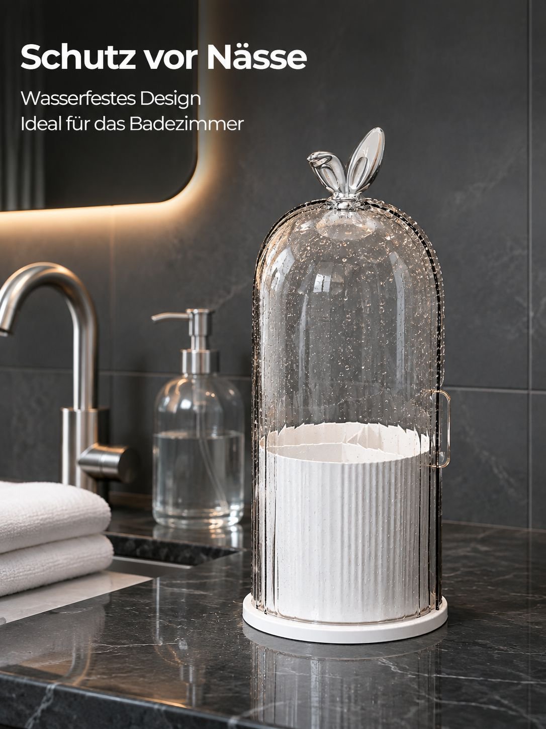 Drehbare, staubdichte Kosmetikaufbewahrungsbox