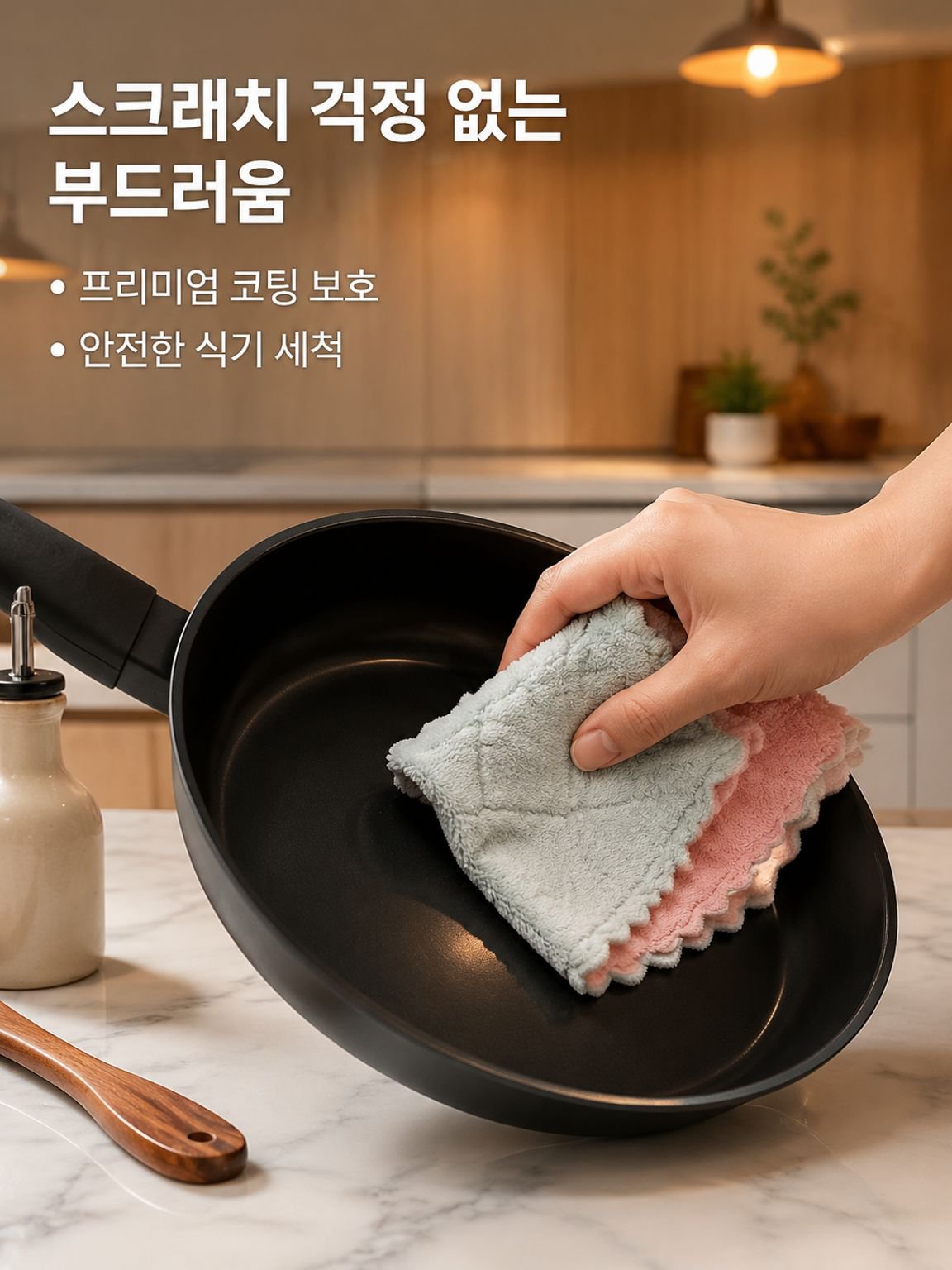 코랄 극세사 청소 타월