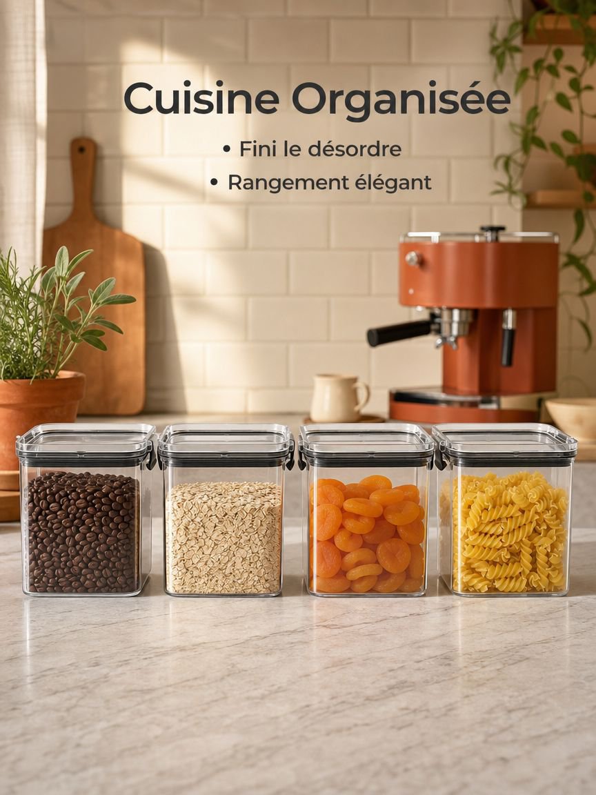 Boîte de conservation multifonction pour friandises et céréales