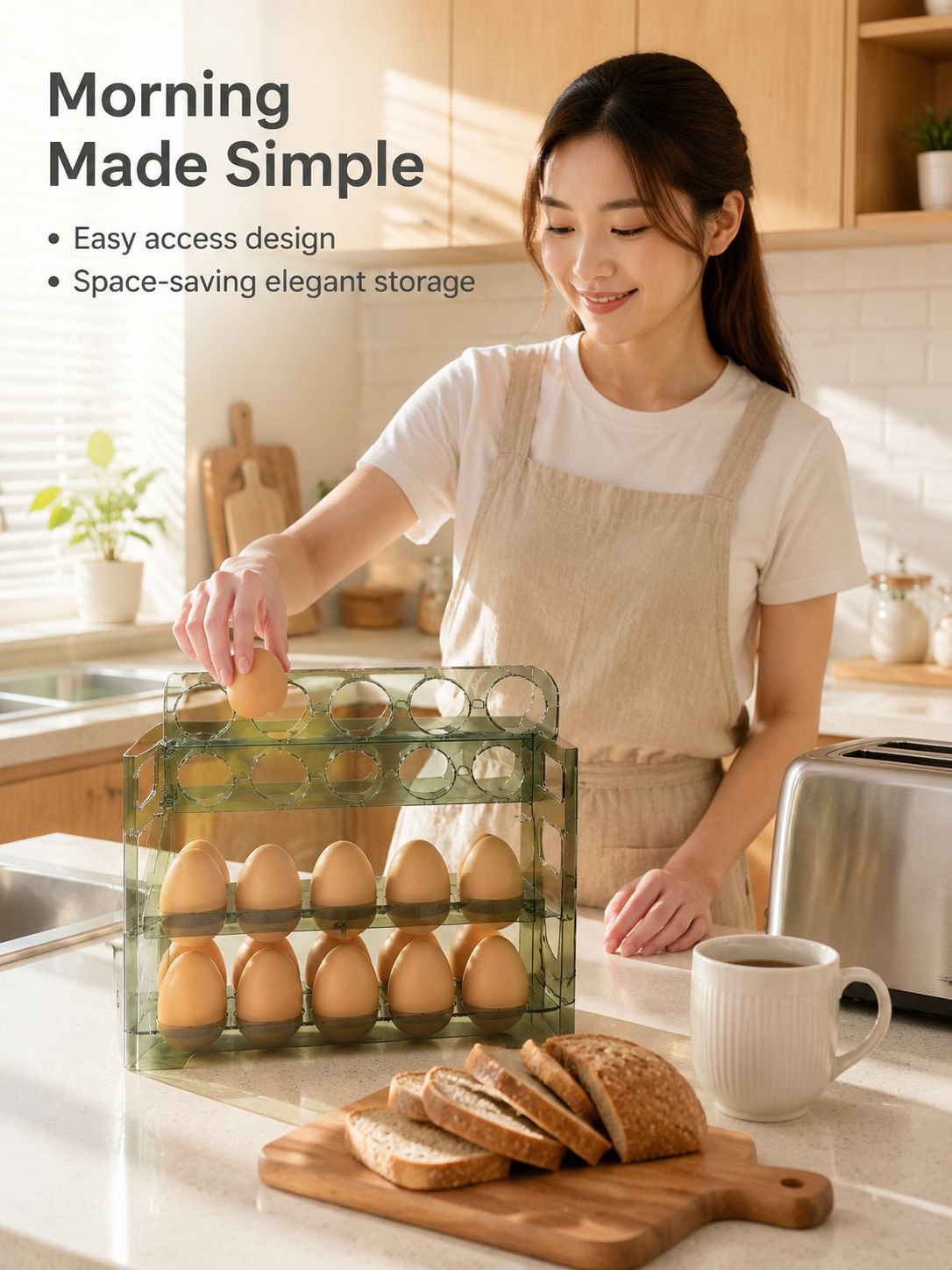 Layered Egg Tray for Fridge