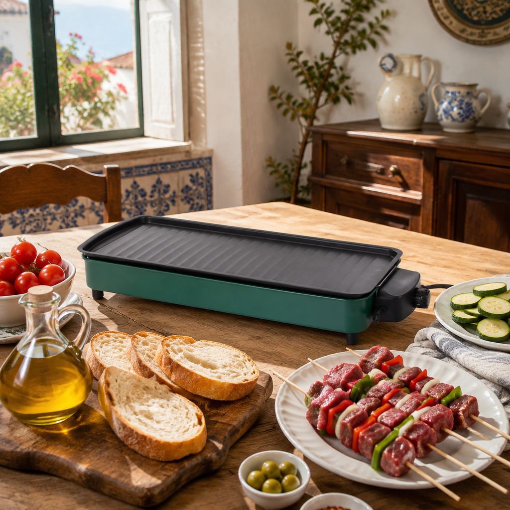 Multifunctional smokeless electric grill