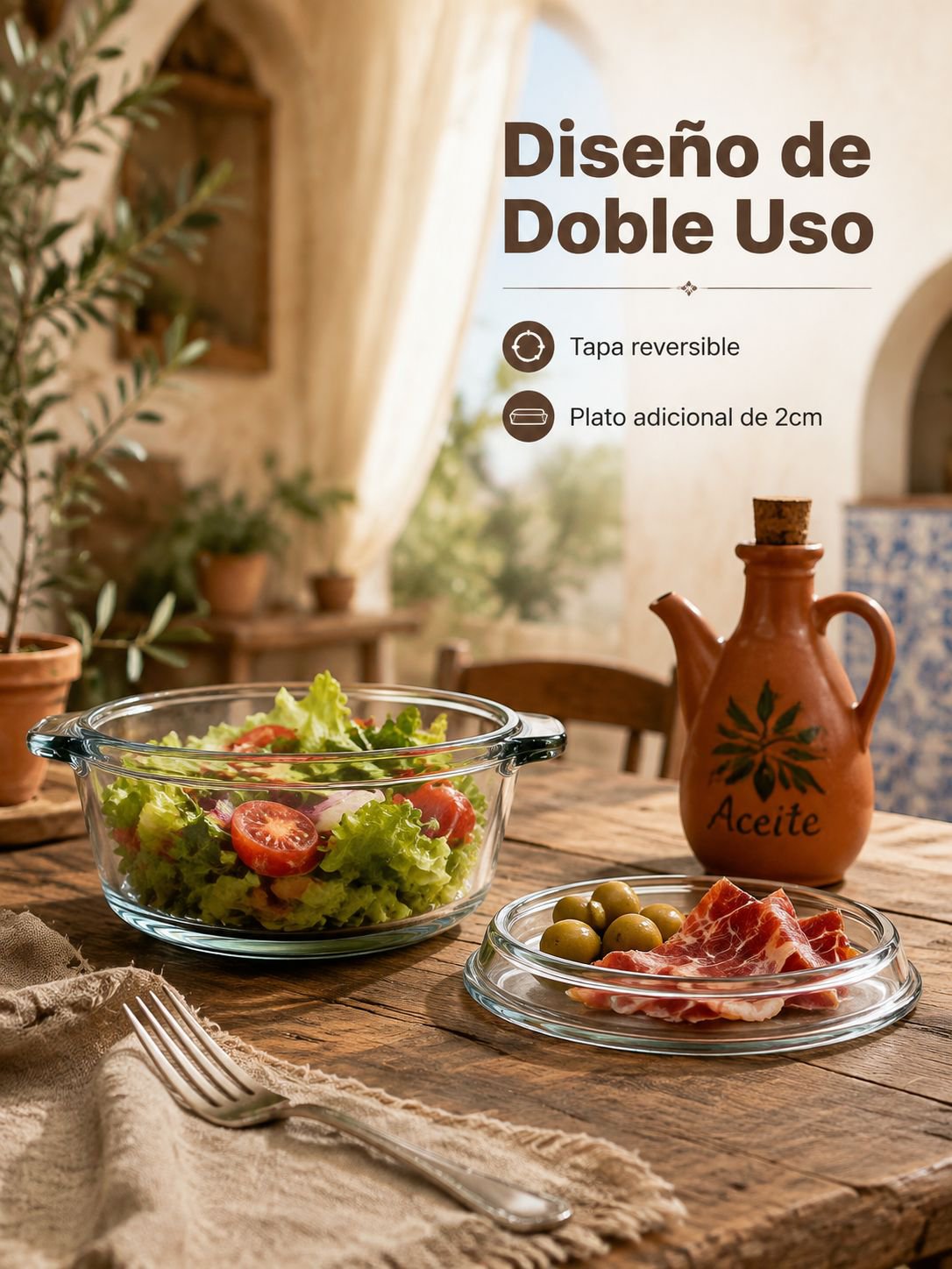 Bol de cristal con tapa