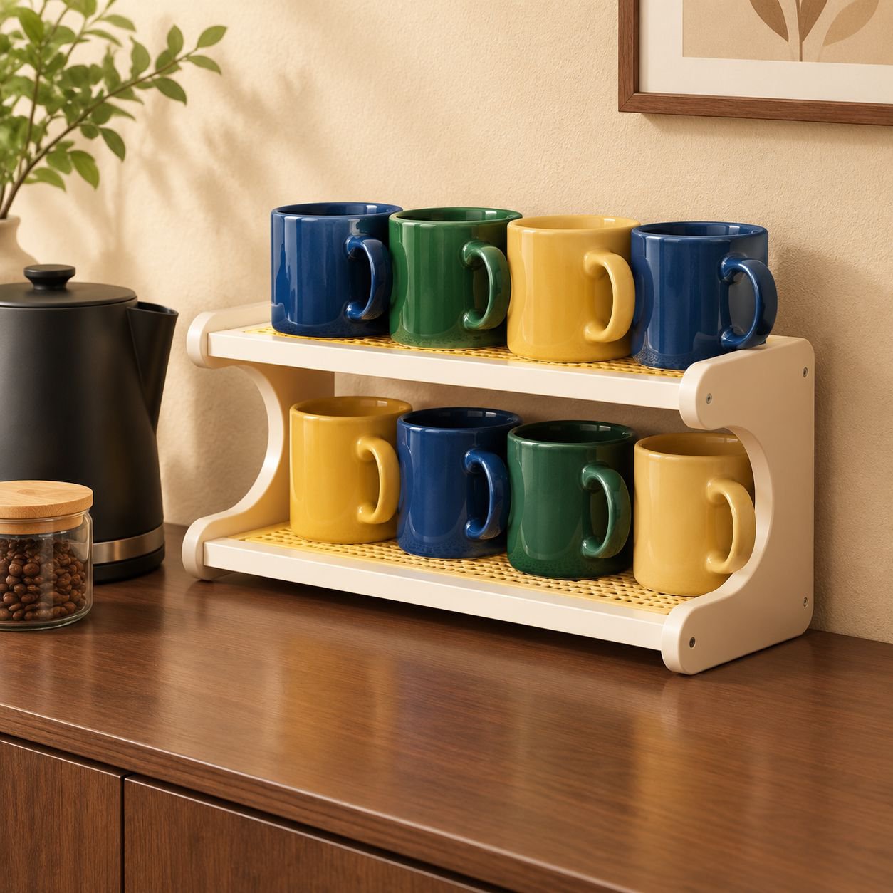 Desktop cup rack dining table coffee cup multi-layer display rack tea set water cup storage rack
