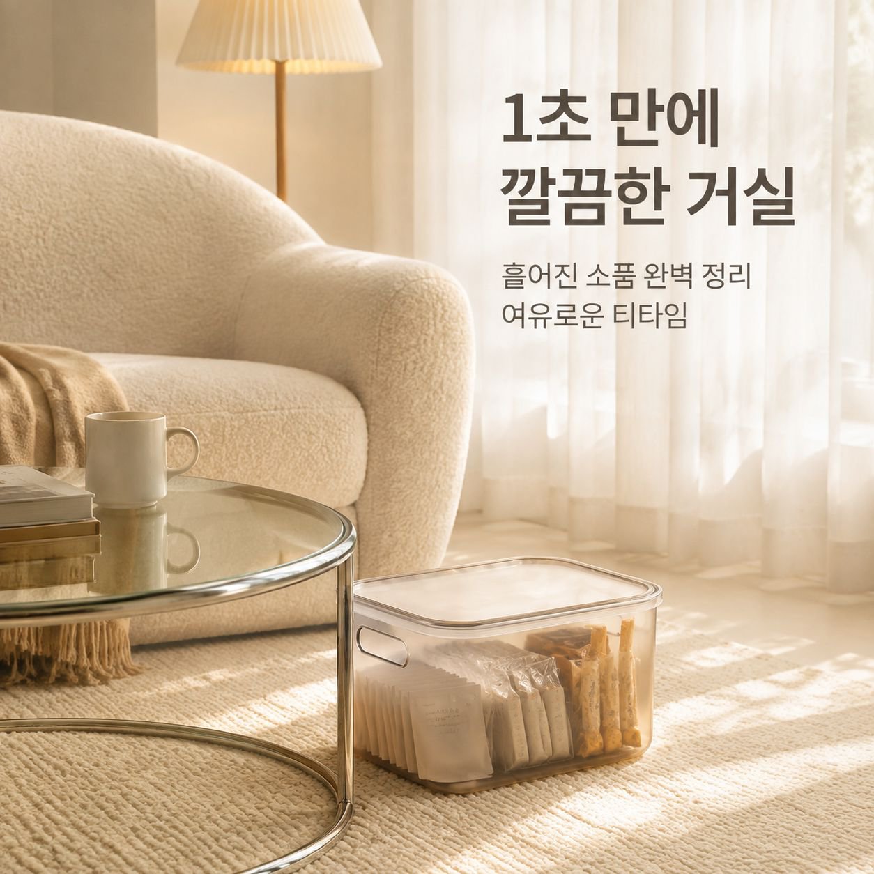 투명 정리함 가정용 장난감 간식 수납함