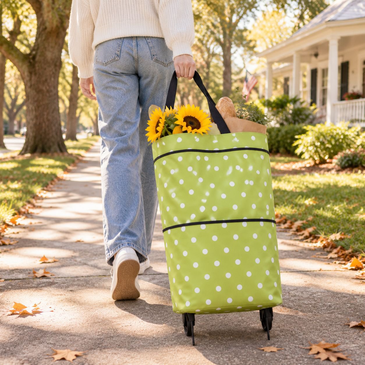 Bolsa con ruedas ideal para transportar compras pesadas