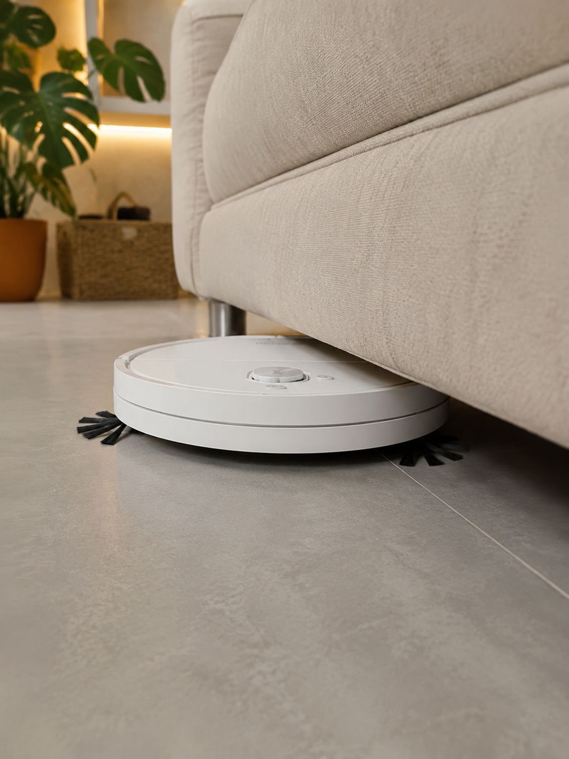 Automatischer Kehr-, Saug- und Wischroboter in einem
