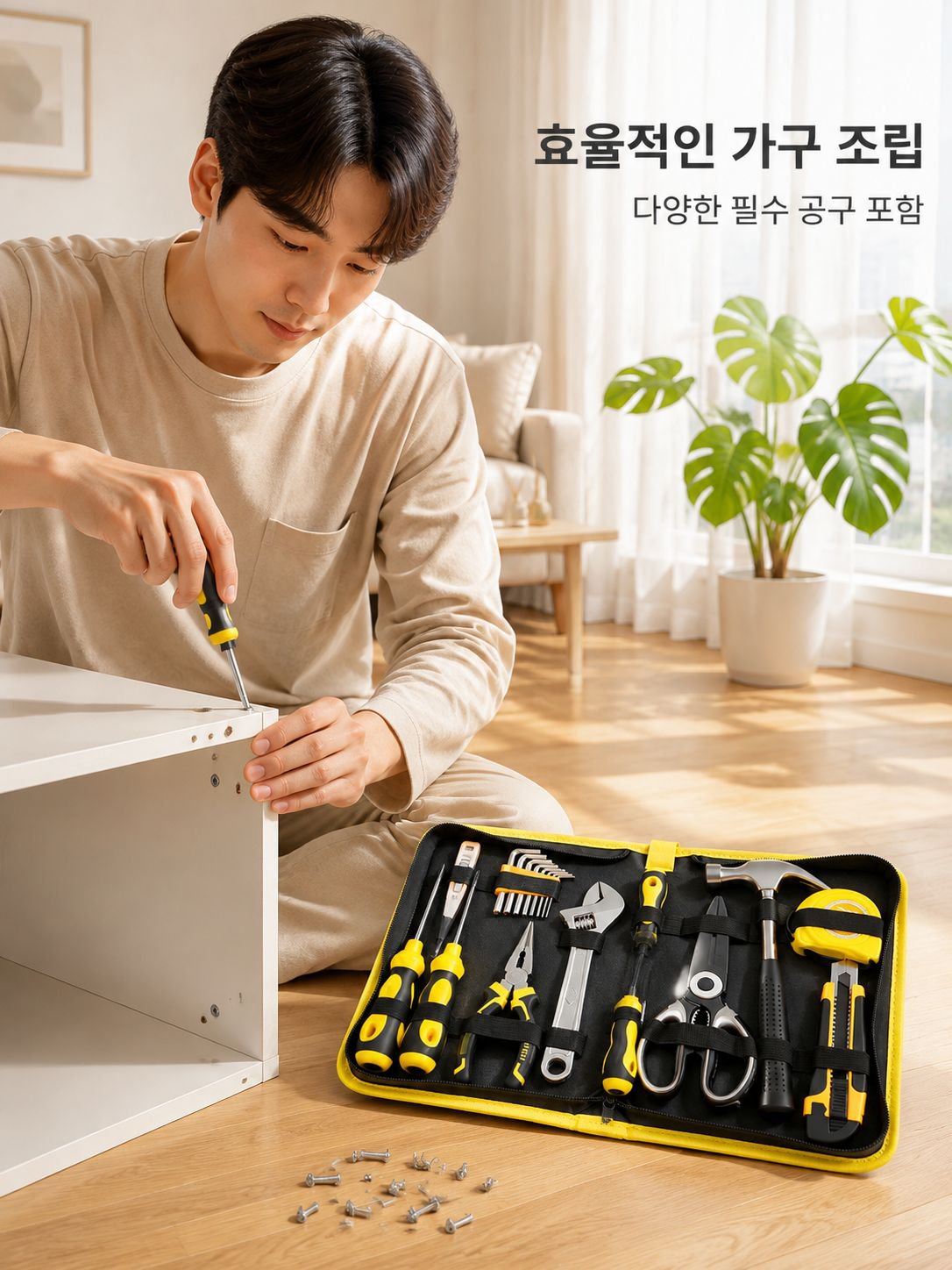 가정용 하드웨어 공구함 드라이버 플라이어 스패너 수리 세트