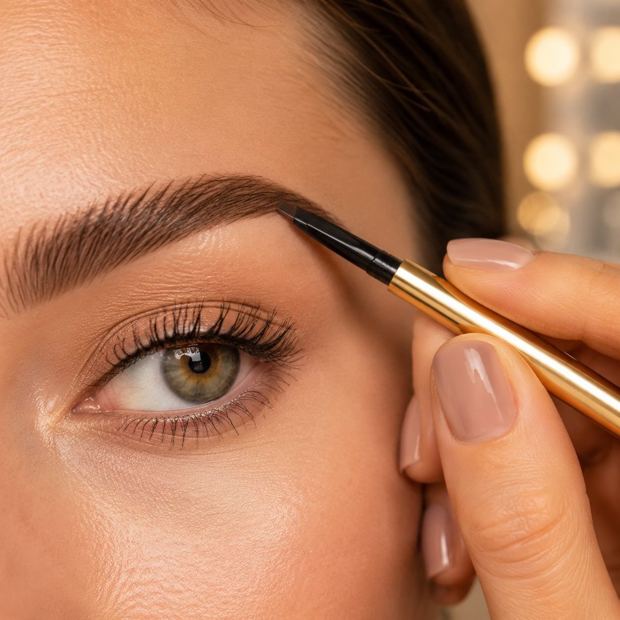 JMY Waterproof Long-Lasting Slim Small Gold Bar Eyebrow Pencil