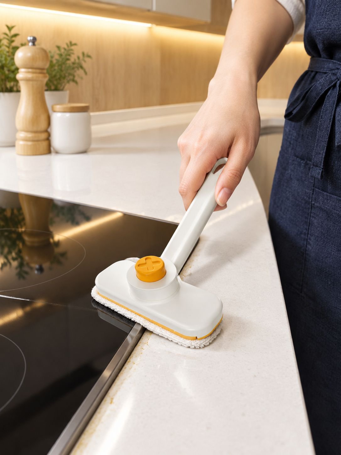 持ち運びに便利なコンパクトサイズのモップ