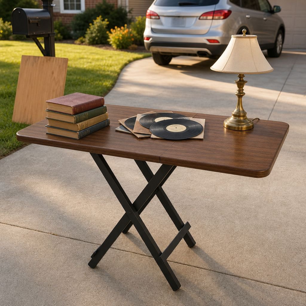 Simple folding dining table for household use
