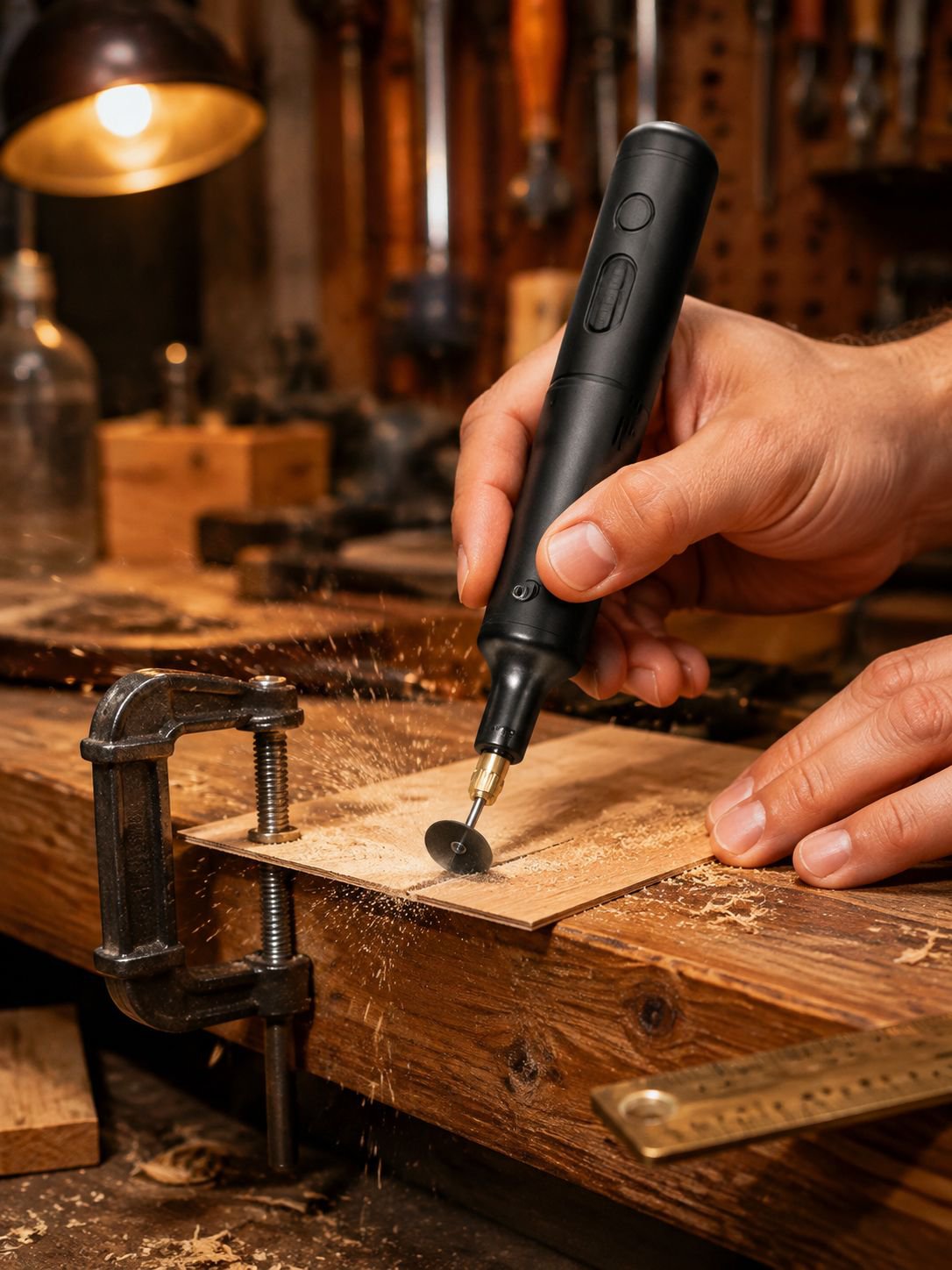 Mini electric rotary tool for home grinding and polishing