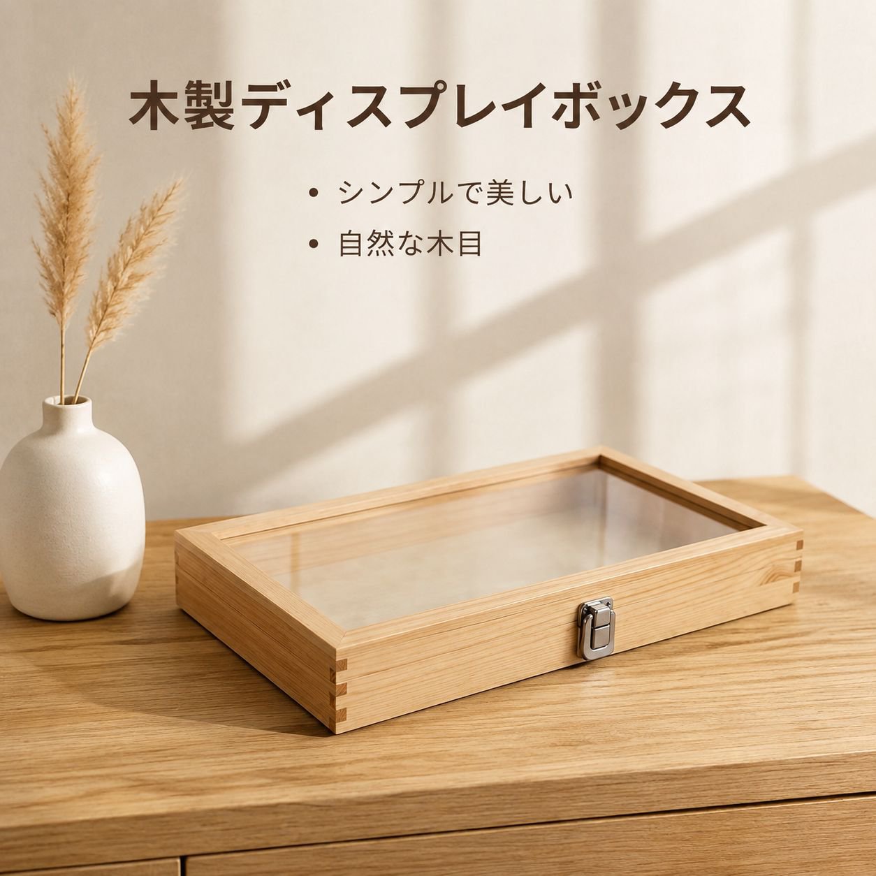 透明長方形木箱お土産箱木製収納ケース展示アクセサリーケースお土産箱木箱展示ケース