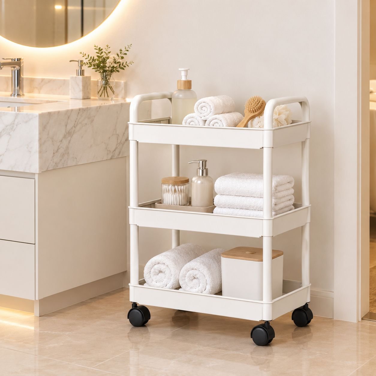 Household Trolley Narrow Gap Storage Rack Multi-layer Removable Organizer