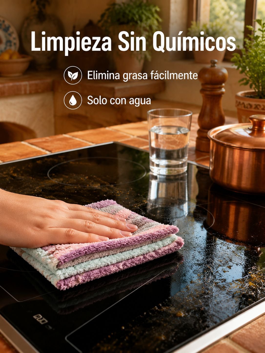 Toalla de limpieza de microfibra de coral