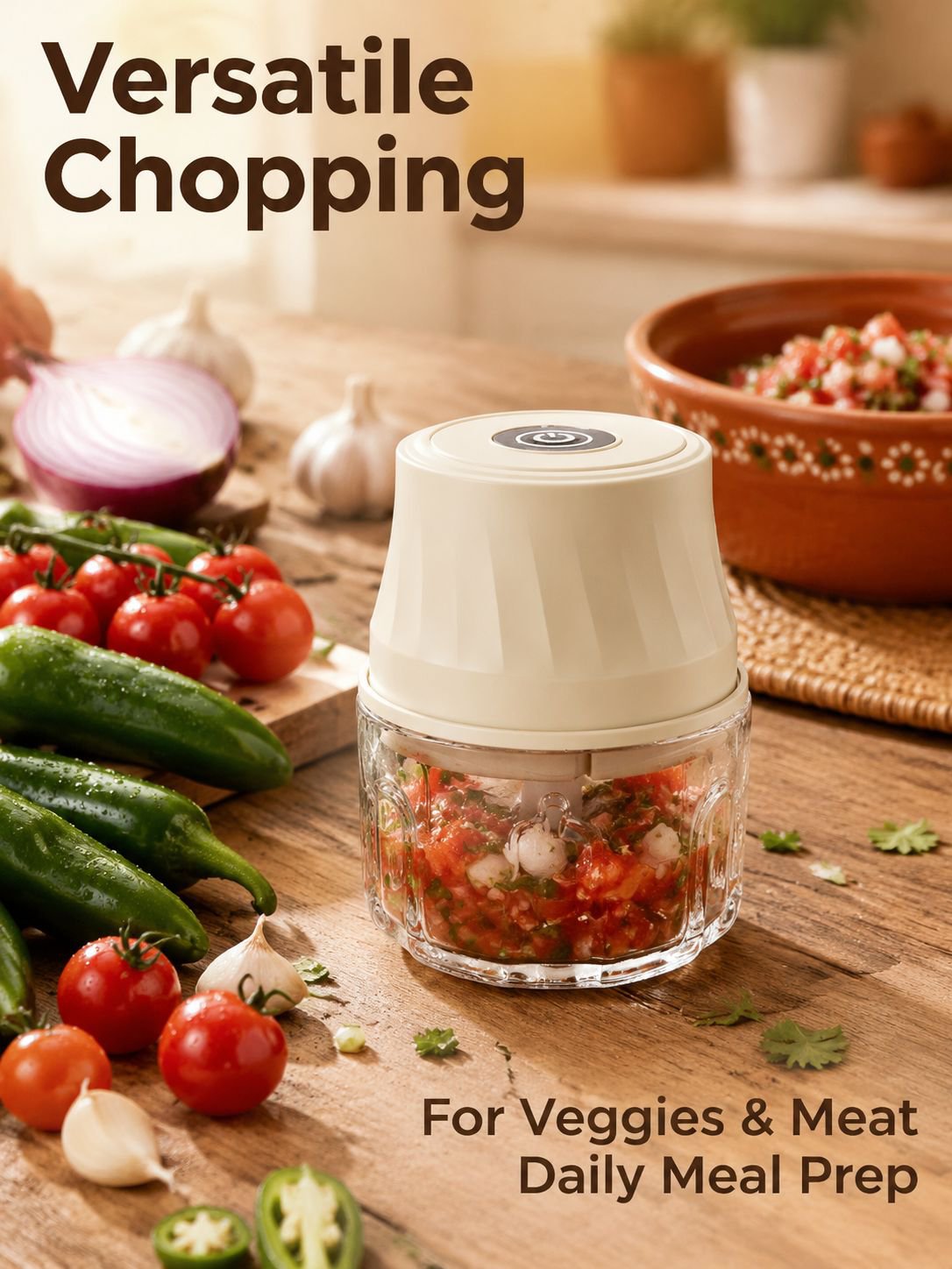 Home Small Cooking Machine Garlic Beater Meat Grinder Electric Kitchen Garlic Puree Garlic Beater
