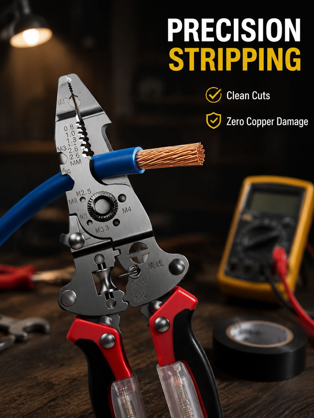 Folding wire strippers