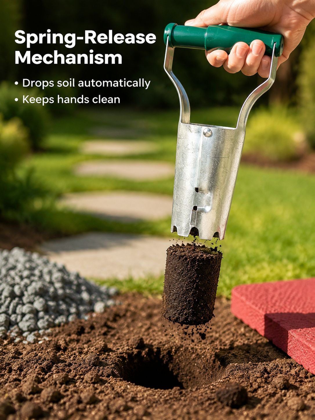 Multi-functional Gardening Hole Punch and Transplanter