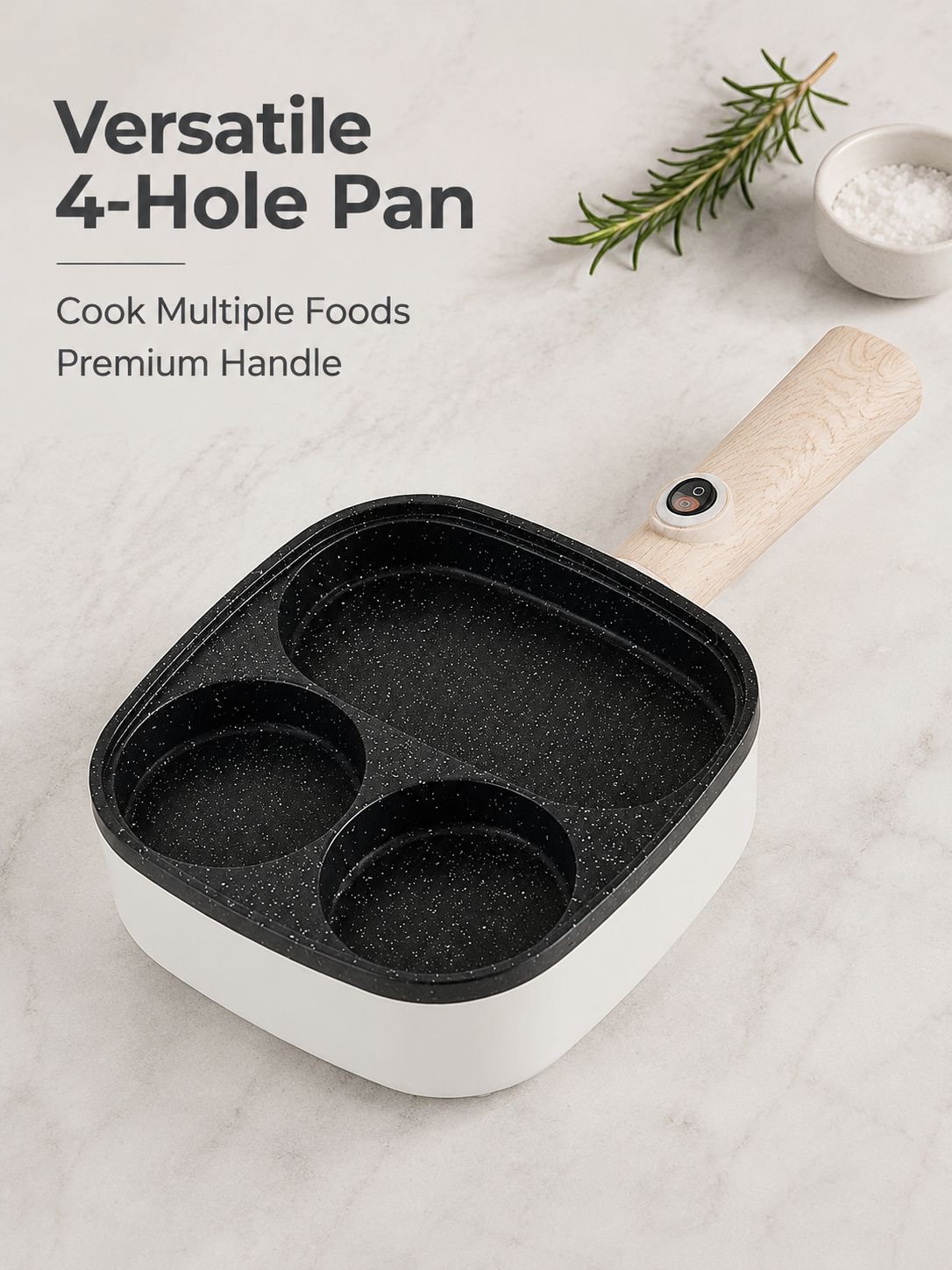 Four-hole non-stick frying pan