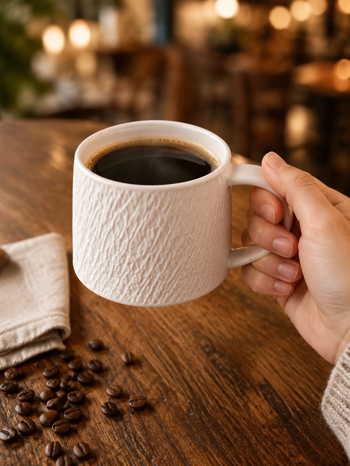 Vintage-style ceramic cup and saucer set for everyday coffee rituals
