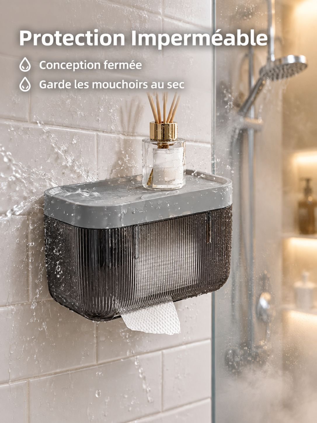 Boîte à Mouchoirs Multifonction pour Salle de Bain