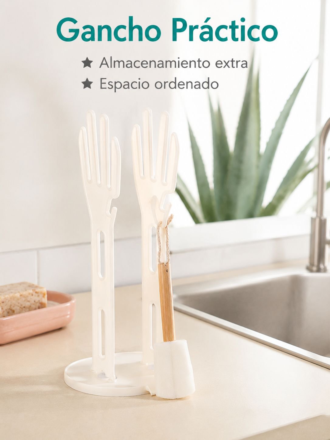 Estante de almacenamiento sin taladro con ventosa