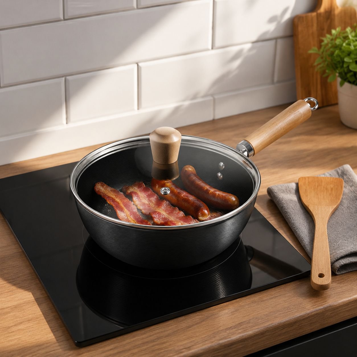 Durable nonstick pan for one-person households