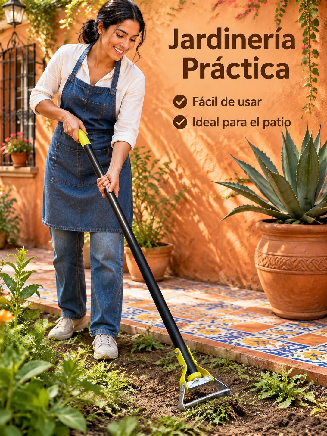 Herramienta para deshierbe azada de jardín