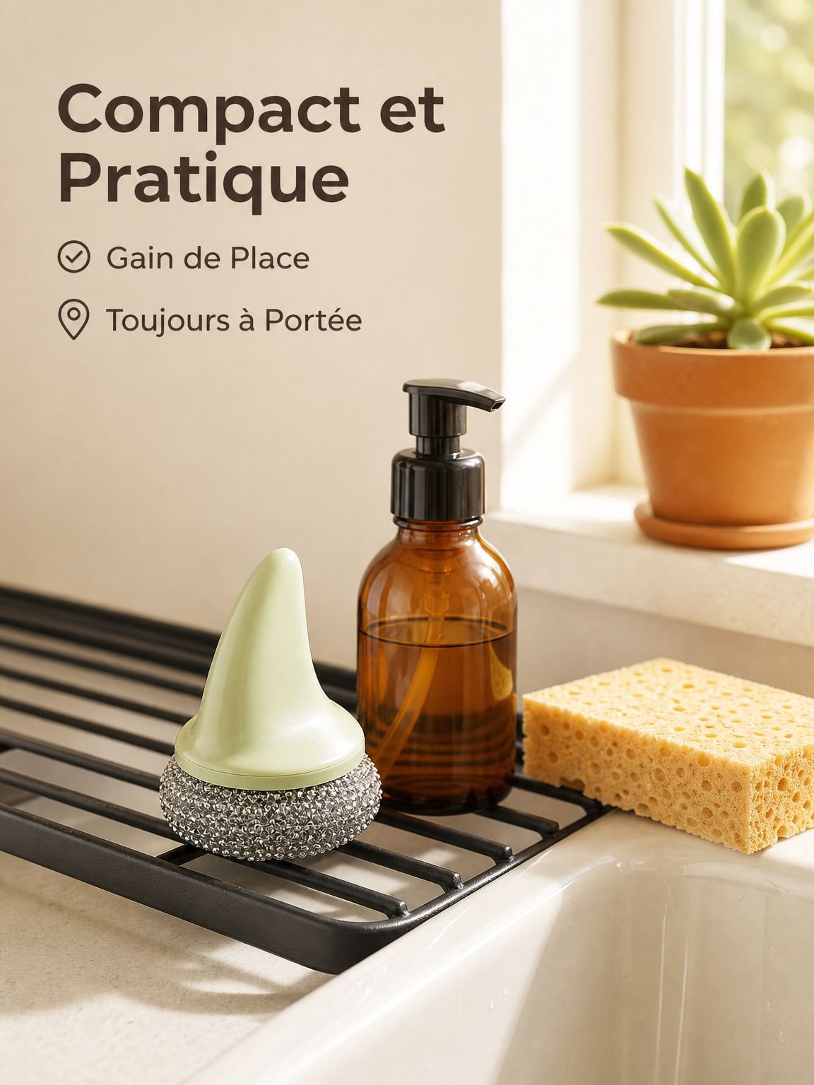 Brosse à casserole pour nettoyage de cuisine