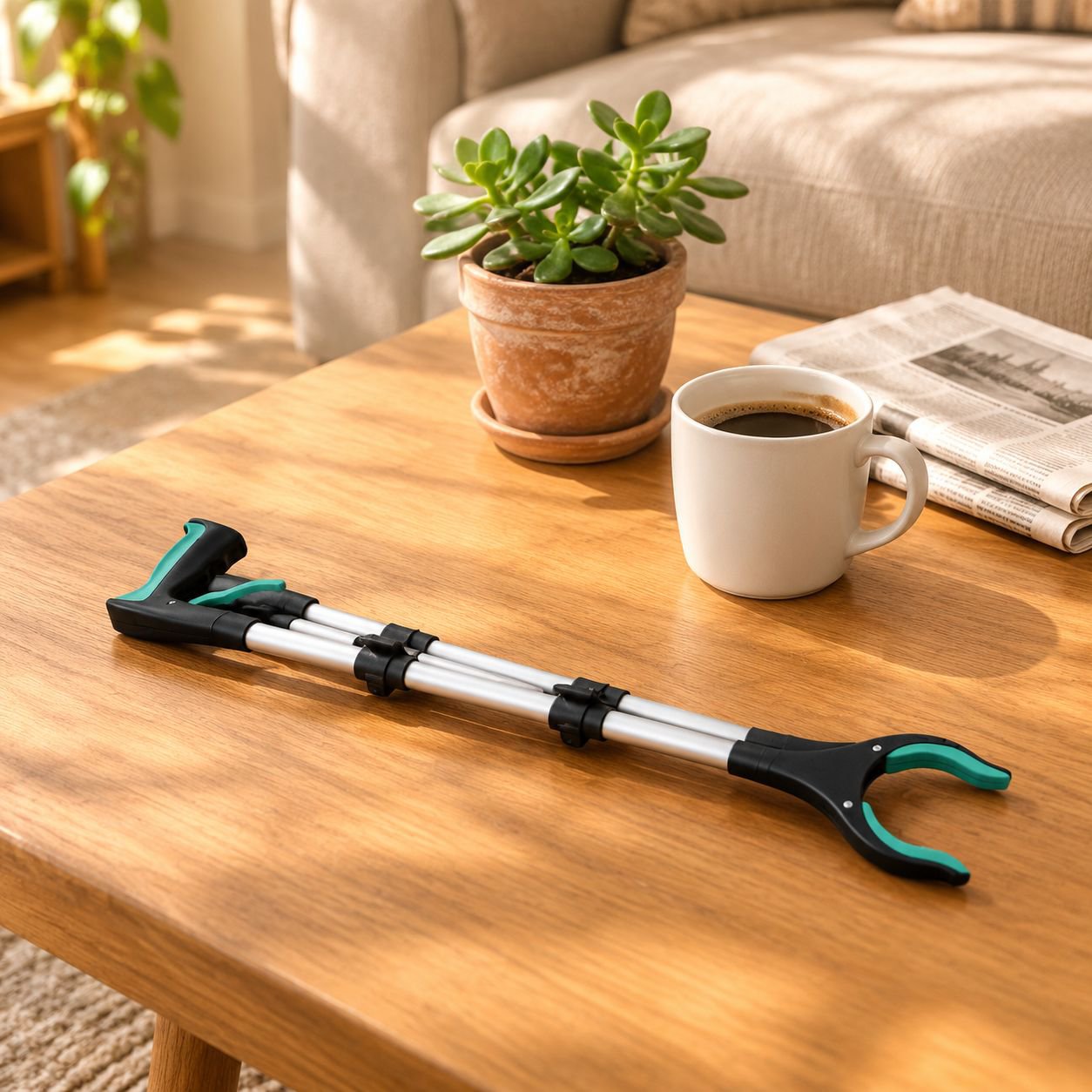 Clip para papelera plegable de tres secciones