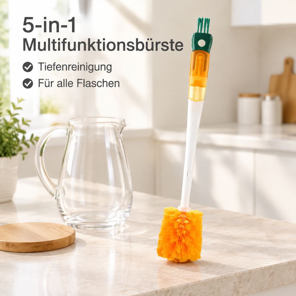 Multifunktionale 5-in-1-Becherbürste