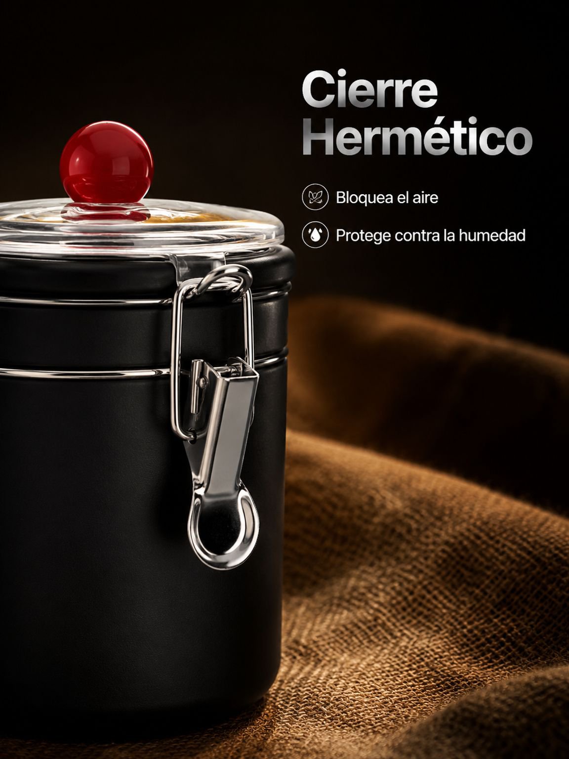 Recipiente para almacenar granos de café