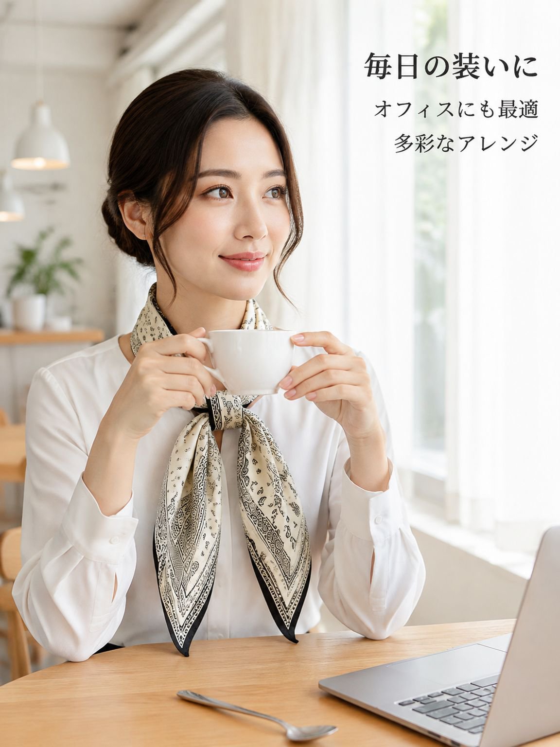 2026年新作の高級感あるフェイクシルクスカーフ