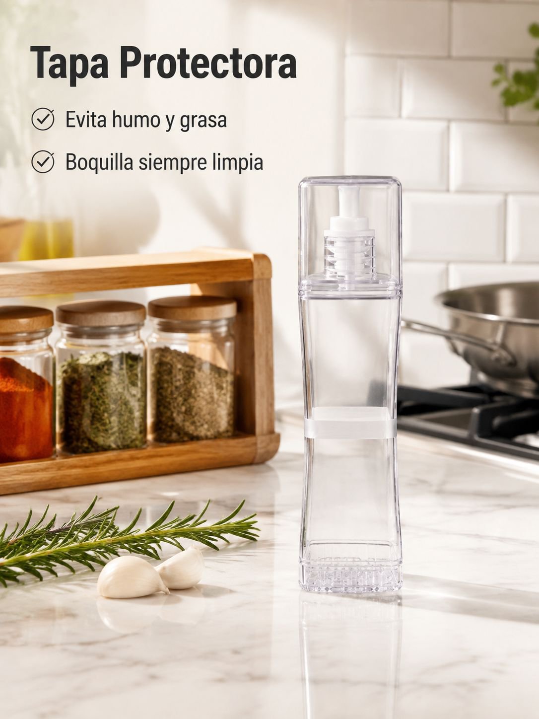 Botella pulverizadora de cocina