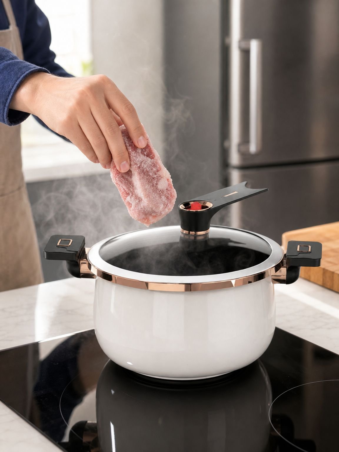 Easy-to-clean ceramic enamel soup pot